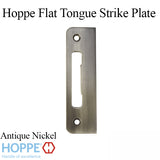 Strike Plate, PT0002N, Flat Tongue 1.30 x 4.57 - Antique Nickel