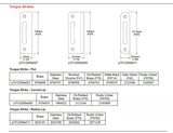 Strike Plate, PT0002N, Flat Tongue 1.30 x 4.57 - Brushed/Satin Nickel