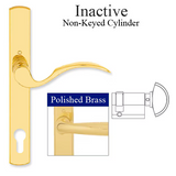HOPPE MULTIPOINT LOCK HANDLESET, MUNCHEN, M112PL/216N, SOLID BRASS - RESISTA BRASS, INACTIVE ,2131590