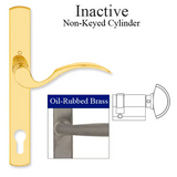 HOPPE MULTIPOINT LOCK HANDLESET, MUNCHEN, M112PL/216N, SOLID BRASS - OIL RUBBED BRASS, INACTIVE ,2131670