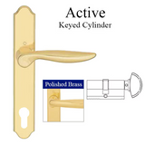 HOPPE TORONTO HANDLESET M1020/374N, ACTIVE|KEYED - POLISHED BRASS , 2133641