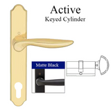 HOPPE TORONTO HANDLESET M1020/374N, ACTIVE|KEYED - MATTE BLACK , 2134328