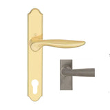 HOPPE INACTIVE HANDLE SET, TORONTO M1020/374N, NON KEYED WITH THUMB-TURN - OIL RUBBED BRASS