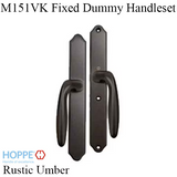 HOPPE HLS 9000 Multipoint Lock Dummy Handle Set for Sliding Doors with Verona Lever, Rustic Umber