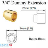Handle Extension, Dummy Trim 20mm length - Resista Brass