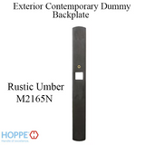 Hoppe Contemporary M2165N Exterior Dummy Backplate - Rustic Umber