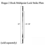 HOPPE MP LOCK, 2 HOOKS, 35MM SLIDING DOOR LOCK, 20MM FACE