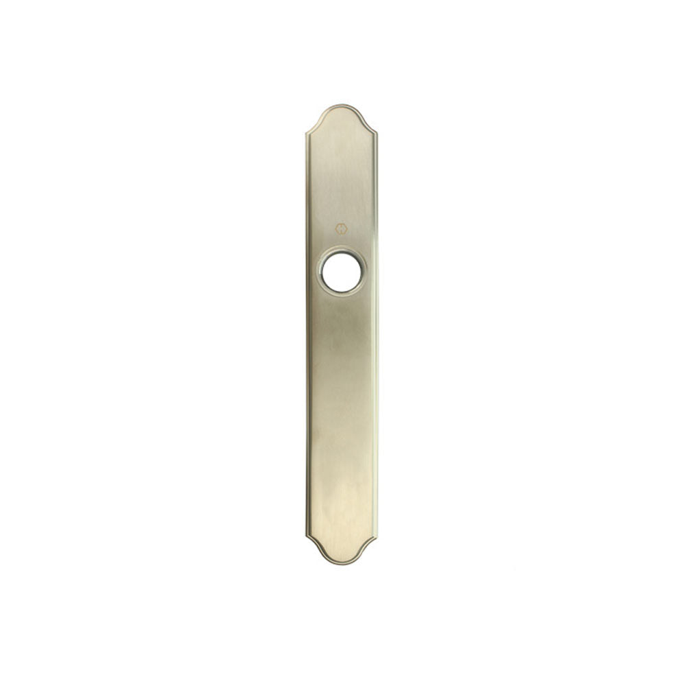 HOPPE TRADITIONAL EXTERIOR BACKPLATE M374N FOR INACTIVE HANDLESETS - SATIN NICKEL