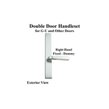 SION DUMMY PAIR HANDLE SET FOR BILTBEST / HURD DOOR - ACTIVE KEYED / FIXED - SATIN NICKEL