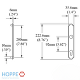 HOPPE TRADITIONAL EXTERIOR BACKPLATE M374N FOR ACTIVE HANDLESETS - RESISTA BRASS