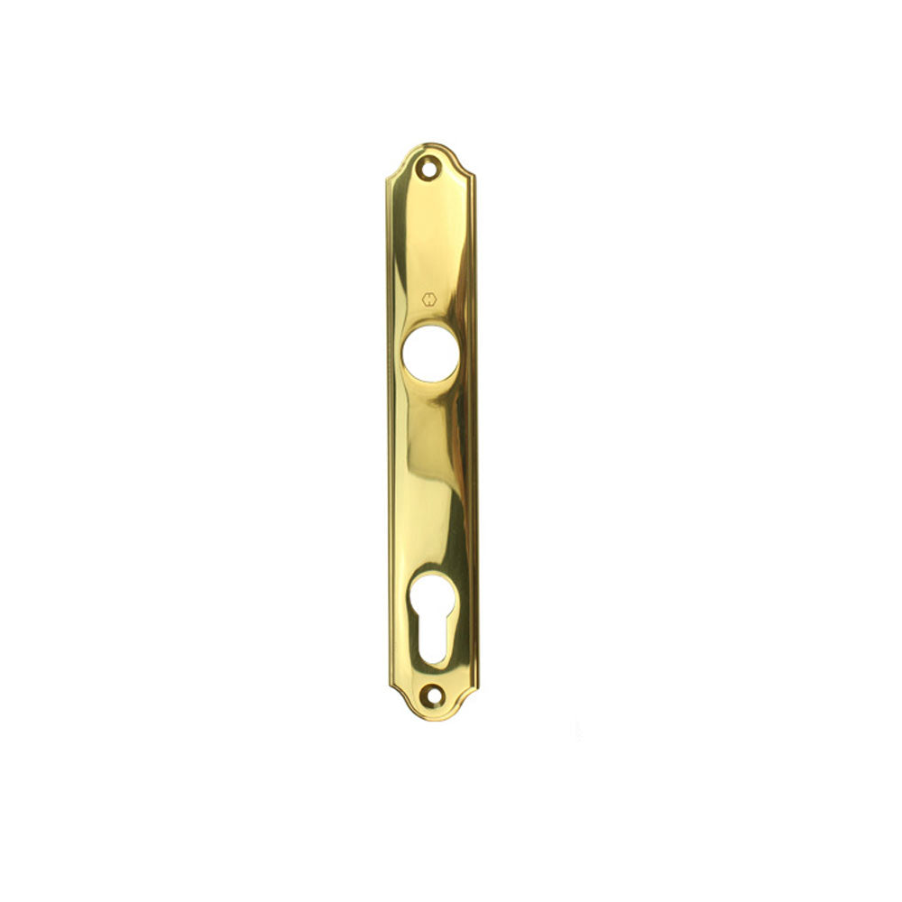 HOPPE TRADITIONAL INTERIOR BACKPLATE M374N FOR ACTIVE/INACTIVE HANDLESETS - RESISTA BRASS