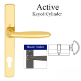 HOPPE MULTIPOINT LOCK HANDLESET, VERONA, M151/216N, SOLID BRASS - Rustic Umber