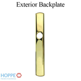 HOPPE CONTEMPORARY EXTERIOR BACKPLATE M216N FOR INACTIVE HANDLESETS - RESISTA BRASS