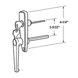 L Handle and Locking Unit for Garage Door - Chrome