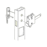 L Handle and Locking Unit for Garage Door - Chrome