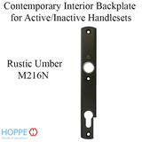 HOPPE CONTEMPORARY INTERIOR BACKPLATE M216N FOR ACTIVE/INACTIVE HANDLESETS - RUSTIC UMBER