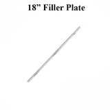 Hoppe 5/8" x 18" multipoint lock filler plate, blank no lock points - Stainless Steel