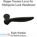 Toronto Lever Handle for Right Handed Multipoint Lock Handlesets - Oil-Rubbed Brass