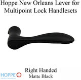 New Orleans Lever Handle for Right Handed Multipoint Lock Handlesets - Matte Black