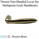 Verona Non-Handed Lever Handle for Multipoint Lock Handlesets - Resista Brass