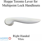 Toronto Lever Handle for Right Handed Multipoint Lock Handlesets - White