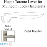 Toronto Lever Handle for Right Handed Multipoint Lock Handlesets - Satin Nickel, 2238320