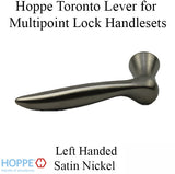 Toronto Lever Handle for Left Handed Multipoint Lock Handlesets - Satin Nickel