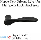 New Orleans Lever Handle for Right Handed Multipoint Lock Handlesets - Oil-Rubbed Brass