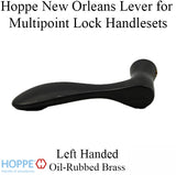 New Orleans Lever Handle for Left Handed Multipoint Lock Handlesets - Oil-Rubbed Brass
