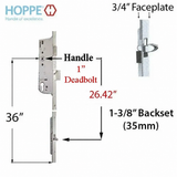HOPPE 20MM MANUAL 35/92 GEAR, TONGUE @ 26.42", 1" D/B, 36" HH – 2320981