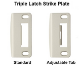 Multipoint Lock Strike Plate with Adjustable Tab – Brushed Nickel