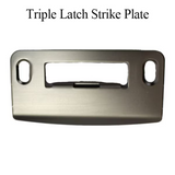 Multipoint Lock Strike Plate with Adjustable Tab – Brushed Nickel