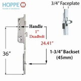 HOPPE 20MM MANUAL 45/92 GEAR, TONGUE @ 24.41", 1" D/B, 36" HH – 2332316