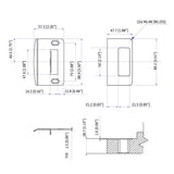 23350003 Rockwell Adjustable Multipoint Strikeplate for Outswing Doors in Brushed Nickel