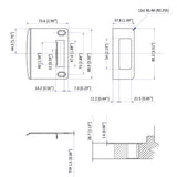 23360003 Series Rockwell Adjustable Multipoint Strikeplate for 2-1/4&quot; thick Doors