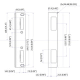 23370003 2337 Series Rockwell Deadlocking Tongue Multipoint Adjustable Double Strikeplate