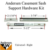 Andersen Perma-Shield Casement Windows - Sash Support Hardware Kit - Universal - Right