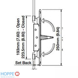 Inactive Flushbolt Rod, 24mm Backset, Flip Lever - Brass