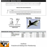 Frenchwood Gliding, 1990-Present, Complete Weatherstrip Set, 6 ft 11 in, Sandtone