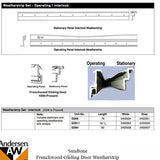 Andersen Window Frenchwood Gliding Door Complete Weatherstrip Set, 1990-Present, For 8 ft Doors, Sandtone