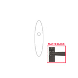 HOPPE OVAL EXTERIOR BACKPLATE M3955N FOR INACTIVE HANDLESETS - MATTE BLACK