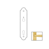 HOPPE WIDE TRADITIONAL INTERIOR BACKPLATE M3965N FOR ACTIVE/INACTIVE HANDLESETS - RESISTA BRASS