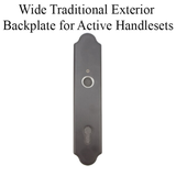 HOPPE WIDE TRADITIONAL EXTERIOR BACKPLATE M3965N FOR ACTIVE HANDLESETS - MATTE BLACK