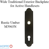 HOPPE WIDE TRADITIONAL EXTERIOR BACKPLATE M3965N FOR ACTIVE HANDLESETS - RUSTIC UMBER