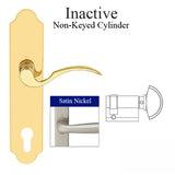 Lock Trim; Munchen M112PL / 3965N, Inactive Door -Satin Nickel