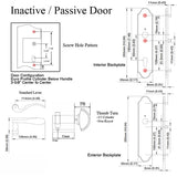 Lock Trim; Munchen M112PL / 3965N, Inactive Door -Satin Nickel