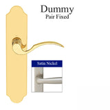 Lock Trim; Munchen M112PL / 3965N, Dummy Pair Door - Satin Nickel