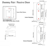 Lock Trim; Munchen M112PL / 3965N, Dummy Pair Door - Satin Nickel