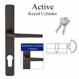 HOPPE MULTIPOINT LOCK HANDLESET, A117/ 2246N, FRANKFURT, ALUMINUM, ACTIVE - DARK BRONZEANODIZED , 2437652
