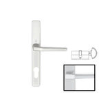 HOPPE MULTIPOINT LOCK HANDLESET, A117/ 2246N, FRANKFURT, ALUMINUM, INACTIVE - CLEAR ANODIZED